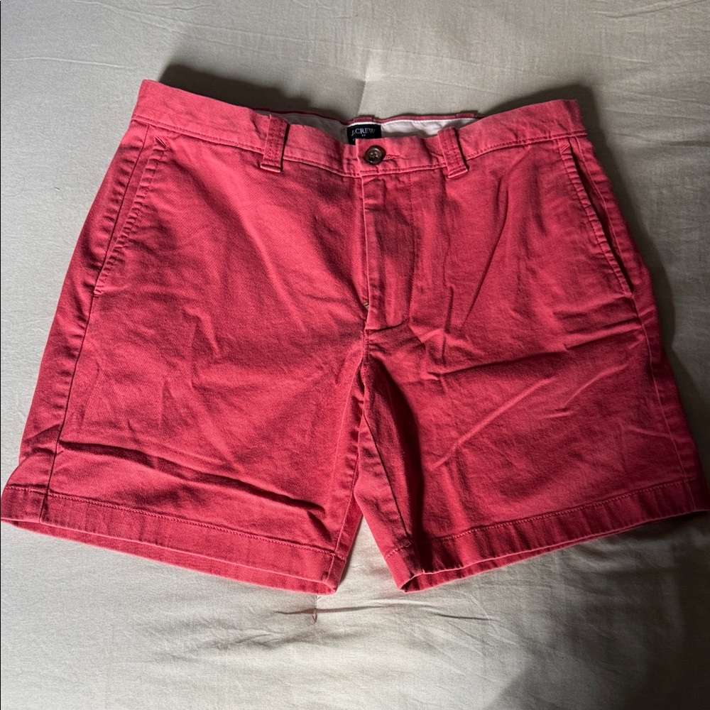 J. Crew Women's Red Flat Front Shorts